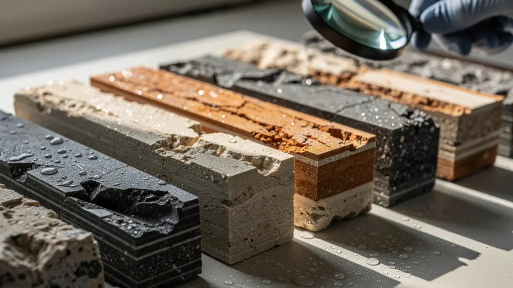 Machine de forage géologique en action dans le sous-sol rocheux suisse avec échantillons de carottes