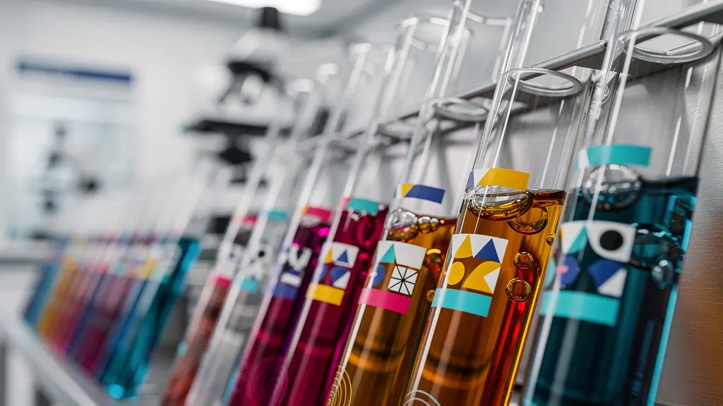 Laboratoire pharmaceutique moderne à Bâle avec écrans affichant des analyses de données génomiques